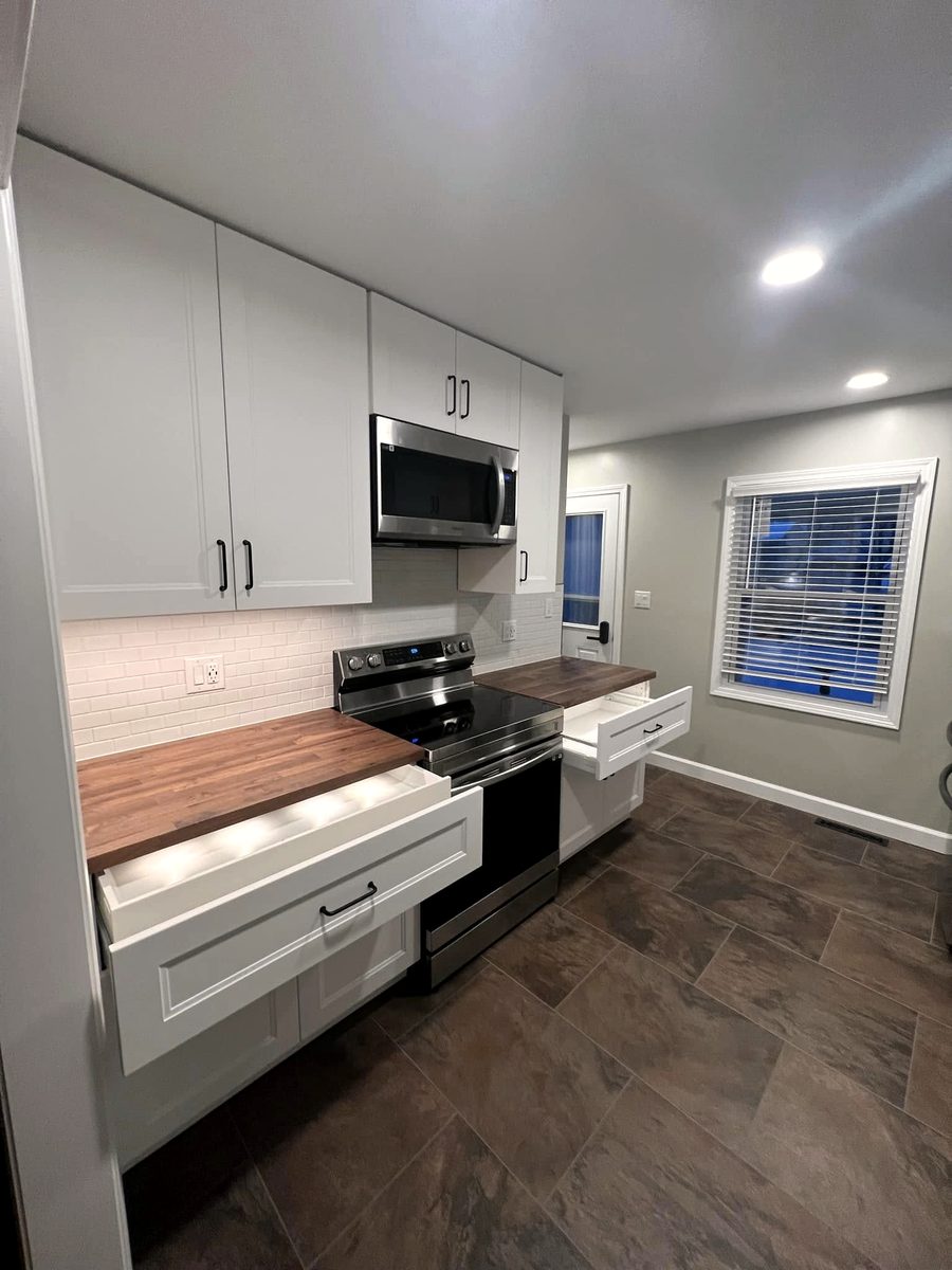 Butcher-block kitchen